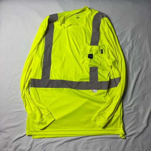 Walls Other - Walls Workwear Mens ANSI High Visibility Reflective Safety Shirt Yellow